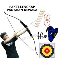 Gambar Full Set Busur Panahan Dewasa Lengkap Jenis Panah Tradisional Recurve Bow Panahindo Standar R60 Full Black | Paket Lengkap Panah Dewasa Archery Bow Alat Olahraga Memanah Termurah Ready Terbaik - PAKET DEWASA 3 dari PonirahDiecast undefined 4 Tokopedia