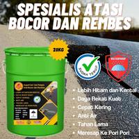 Gambar Cat Pelapis Aspal Cair Anti Bocor Rembes 20kg Asphalt Emulsion Waterproofing Aspal Cair Untuk Genteng Tembok Dinding Retak Dak Talang Air Tahan Cuaca Hujan FREE KUAS dari epe store undefined 3 Tokopedia