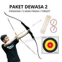 Gambar Full Set Busur Panahan Dewasa Lengkap Jenis Panah Tradisional Recurve Bow Panahindo Standar R60 Full Black | Paket Lengkap Panah Dewasa Archery Bow Alat Olahraga Memanah Termurah Ready Terbaik - PAKET DEWASA 3 dari PonirahDiecast undefined 5 Tokopedia
