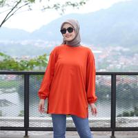 Gambar Kaos Polos Oversize Wanita Lengan Panjang Kerut Forever Cloth Cotton Combed 24s Kaos Atasan Basic Bigsize - PEACH, XXL dari Forever.inthedream undefined 1 Tokopedia