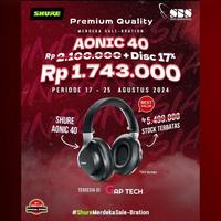Gambar NEW SHURE AONIC 40 / AONIC40 WIRELESS NOISE CANCELLING HEADPHONES ORIGINAL - BLACK dari aurorastore- undefined 1 Tokopedia