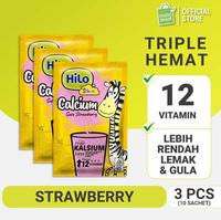 Gambar ! TRIPLE PACK: HILO SCHOOL STRAWBERRY 10 SCH - SUSU TINGGI KALSIUM - dari MILK SHOP&#39; undefined 1 Tokopedia