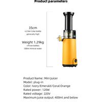 Gambar E-Home SLOW JUICER 98% FRESH FRUIT Electric Portable blender juss buah Fruit Extractors Squeezer Mini Automatic PresserJuicer Machine Filter-Free TERJAMIN - Putih dari Household Electronic undefined 4 Tokopedia