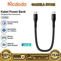 Gambar MCDODO Kabel Pendek Power Bank USB Type C to Type C Fast Charging 60w 20CM iPhone Android Powerbank dari GADZILA STORE undefined 1 Tokopedia