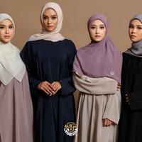 Gambar [READY STOK] SHARQIAA ABAYA PLAIN CLOSE - TIDAK INCLUDE HIJAB - Beige, 54 dari Maju Karya Official undefined 2 Tokopedia