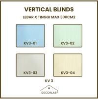 Gambar Vertical Blinds Dimout 80% - Tirai Gulung / Tirai Jendela - Gorden Gulung - CUSTOM UKURAN - KV1-01 dari Decorlab_NEW undefined 4 Tokopedia