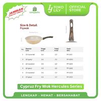 Gambar Wajan Penggorengan Fry Wok Teflon Anti Lengket Cypruz Hercules Series - Abu-abu, 22 CM dari TokoLilySemarang undefined 2 Tokopedia