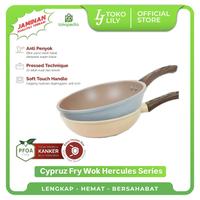 Gambar Wajan Penggorengan Fry Wok Teflon Anti Lengket Cypruz Hercules Series - Abu-abu, 22 CM dari TokoLilySemarang undefined 1 Tokopedia