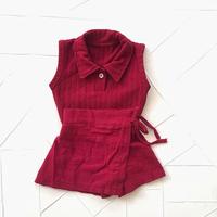 Gambar Baju setelan anak bayi perempuan 3-9 bulan kaos kerah rok tartan skort set fashion baby anak cewek lucu - Maron, Allsize 3-9 Bln dari Coklatchicbaby.co undefined 3 Tokopedia