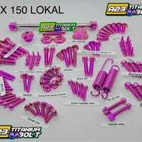 Gambar Paket baut titanium ALL PCX - Bluepurple , PCX 150 lokal dari A23 titanium bolt undefined 3 Tokopedia