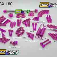Gambar Paket baut titanium ALL PCX - Bluepurple , PCX 150 lokal dari A23 titanium bolt undefined 4 Tokopedia