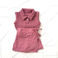 Gambar Baju setelan anak bayi perempuan 3-9 bulan kaos kerah rok tartan skort set fashion baby anak cewek lucu - Maron, Allsize 3-9 Bln dari Coklatchicbaby.co undefined 2 Tokopedia