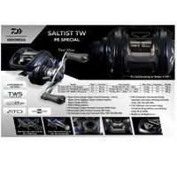 Gambar REEL BC DAIWA SALTIST SPECIAL PE 24 - TW BF 8.1L / SV TW 80XHL / TW 100XHL - ORIGINAL - TW 100XHL dari v3pancingshop undefined 1 Tokopedia