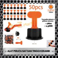 Gambar ALAT BANTU PION PASANG PEMASANG PERATA PENGATUR JARAK NAT GAP TINGGI RENDAH LANTAI KERAMIK KRAMIK MARMER GRANIT REUSABLE TILE LEVELING SPACER MODEL TIPE PUTAR 1MM 1.5MM 1 MM 1.5 MM LENGKAP SET 50 PCS - 1.5MM dari A-to-Z Mart undefined 1 Tokopedia