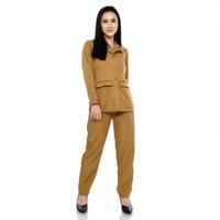 Gambar Baju Setelan Seragam Dinas PNS Pemda Blazer Guru Coklat Wanita Rok dan Celana Panjang Terbaru - Set Cln Tua, XXL dari Gudang Outfit Store1 undefined 3 Tokopedia