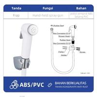 Gambar FRAP IF001-1 Toilet Shower Jet Washer Bidet Cebok Kloset Closet WC 1 Set dari SUPER BANGUN JAYA undefined 5 Tokopedia