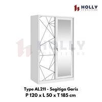 Gambar Lemari Pakaian / Lemari Baju Besi Sliding 2 Pintu - AL 219 dari JTH Furniture undefined 4 Tokopedia