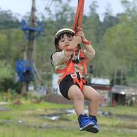 Gambar Flying Fox Set Anak Outdoor Outbond Permainan Anak Dewasa Carabinner Karmantel Tandem Pulley dari indoas undefined 1 Tokopedia