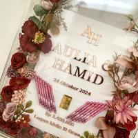 Gambar MAHAR FULL AKRILIK FULL BUNGA MASKAWIN - 30 X 40, By req konsep dari Box Cincin Jogja undefined 2 Tokopedia