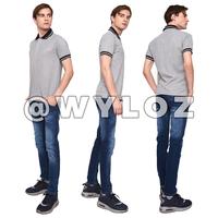 Gambar Baju Kaos Kerah Polo Shirt Lengan Pendek Pria Bahan Pique Distro Casual Cowok Laki Laki Keren Dewasa Motif Simple Hitam Merah - Biru Muda, XL dari Wyloz undefined 5 Tokopedia