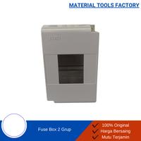 Gambar Fuse Box 2 Grup - Kotak MCB 2 Grup - Rumah MCB 2 group dari Material Tools Factory undefined 1 Tokopedia