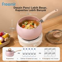 Gambar [FLASH SALE] freemir Panci Gemoy Pink 16/20 Cm Masak Susu Rebus MPASI Single Bottom Anti Lengket Granit Panci Aladin Gagang Kayu Tutup Kaca Kitchenware dari freemir Electric Official Store undefined 4 Tokopedia