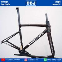 Gambar FRAMESET SPECIALIZED SWORKS TARMAC  SL8 2025 Gloss Carbon Red To Gold Blurred Speckle Metallic White Silver - 56 dari Daily Bike Shop_NEW undefined 1 Tokopedia