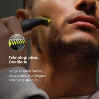 Gambar Philips OneBlade QP1424/10 Pencukur & Penata Jenggot Hybrid Elektrik QP 1424 ORIGINAL dari SJ PAMPERS PORIS undefined 2 Tokopedia