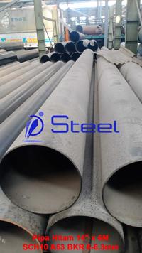 Gambar Pipa Hitam 14" x 6M Tebal 5.6mm 6.35 mm SCH40 | Pipa Besi 14 inch - Tipis SNI 5.6mm dari IDPSteel undefined 2 Tokopedia