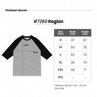 Gambar New States Apparel Premium Cotton Raglan 3/4 7260 ( Part 2 ) - White Black, M dari Cititex Kedoya undefined 4 Tokopedia