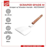 Gambar Scraper Spade M with Wooden Handle RESTOMART Stainless (2716043) - 3pcs dari Restomart Kitchen Solution undefined 1 Tokopedia