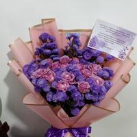 Gambar Buket bunga mawar ungu asli segar CIMAHI BDG PADALARANG dari tacha florist undefined 2 Tokopedia