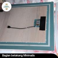 Gambar Cermin Kotak Wastafel Kamar Mandi Touch Led Sunblas 3mm 3 Mode Led Minimalis - 50x80cm dari Vania Permata undefined 5 Tokopedia