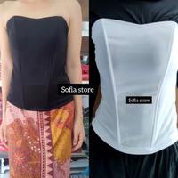 Gambar BUSTIER LONGTORSO KAMISOL DALEMAN KEBAYA Kemben Resleting - Putih, S dari Dhara eMart undefined 3 Tokopedia