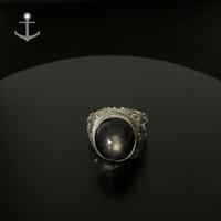 Gambar Cincin perak pria silver ring 925 asli dengan batu natural black star sapphire 14,44 gram bersertifikat laboratorium (batu berasal dari Tanzania) garansi 100% dari Kapten Ring undefined 2 Tokopedia