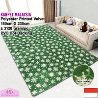 Gambar Karpet malaysia 180x235 motif aesthetic modern busa emboss empuk tebal 10 mm alas lantai ruang tamu kamar tidur keluarga anti slip minimalis NMs - Snow Green dari NMs Lets dress up your home undefined 1 Tokopedia