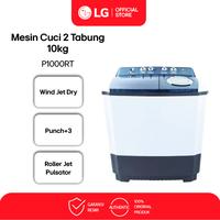 Gambar LG Mesin Cuci 2 Tabung 10kg - Roller Jet Pulsator - 3 Punch -  Wind Jet Dry - P1000RT dari LG Official Store undefined 1 Tokopedia
