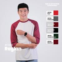 Gambar (Part2) Kaos Polos New States Apparel Raglan 3/4 7260 - S, WHITE RED dari CITITEX TEBET undefined 1 Tokopedia