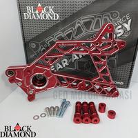Gambar SWING ARM ORIGINAL BLACK DIAMOND  XMAX OLD & XMAX NEW CONNECTED FULL CNC ANTI KARAT BLACK DIAMOND BEST QULITY - Hitam, 2 PISTON dari geomotorvariasi undefined 3 Tokopedia