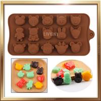 Gambar Cetakan Coklat Kue Pudding Aneka 15 Karakter Binatang Animal Silikon dari Liviany OL undefined 3 Tokopedia