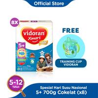 Gambar [Spesial Hari Susu Nasional] Paket Vidoran Xmart 5+ 700gr Coklat (x8) FREE Gift dari TempoStore undefined 1 Tokopedia