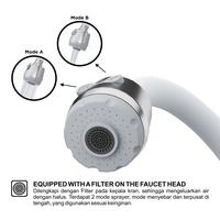 Gambar WellUp Keran Kran Air Angsa Dapur Cuci Piring Fleksibel Zinc WDZ3503B - Putih, KRAN SAJA dari Wellup undefined 4 Tokopedia