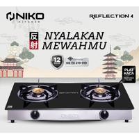 Gambar NIKO KOMPOR GAS 2 TUNGKU REFLECTION 4 KOMPOR GAS KACA 2 TUNGKU TEMPERED GLASS HITAM BLACK SERRIES dari Toko Pusat Perabot Semarang undefined 2 Tokopedia