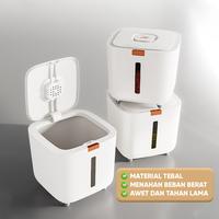 Gambar MUI TP Newstyle Tempat Penyimpanan Beras Anti Kutu dan Serangga 5KG 10KG Dispenser Beras Kotak Beras Plastik Rice Bucket E03/E04 - 10 KG - White dari MUI INDO undefined 5 Tokopedia