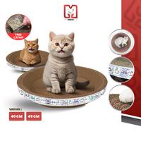 Gambar MUI TP Cat Scratcher Board Triangle Kucing Papan Garukan Kucing M11/M14 - Bulat - 40cm dari MUI INDO undefined 1 Tokopedia