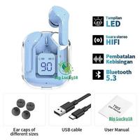 Gambar TWS Air 31 L28 Headset Bluetooth 5.3 HiFi Stereo Bass LED display Sports/Games /music In-ear low Wireless Earphone Bluetooth - Abu-abu dari Big Lucky18 undefined 4 Tokopedia