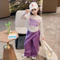 Gambar SETELAN ANAK PEREMPUAN KOREAN STYLE HE CAN'T THROW PURPLE 1-12 TAHUN/ONE SET ANAK Fashion Baju Celana - 2 dari anakita'store undefined 2 Tokopedia