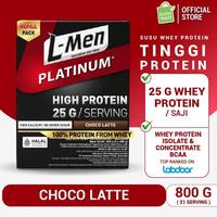 Gambar L-Men Platinum Choco Latte Refill 800gr - Suplemen Tinggi Protein dari Miami Store67 undefined 1 Tokopedia