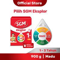 Gambar SGM Eksplor 1+ IronC Susu Bubuk Pertumbuhan Anak Vanila/ Madu 900 gram - Honey dari firsalstore undefined 4 Tokopedia