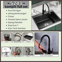 Gambar Bak cuci piring premium full set komplit lubang 1 kitchen sink full set wastafel komplit - 5040H BODY ONLY dari ldimar undefined 3 Tokopedia